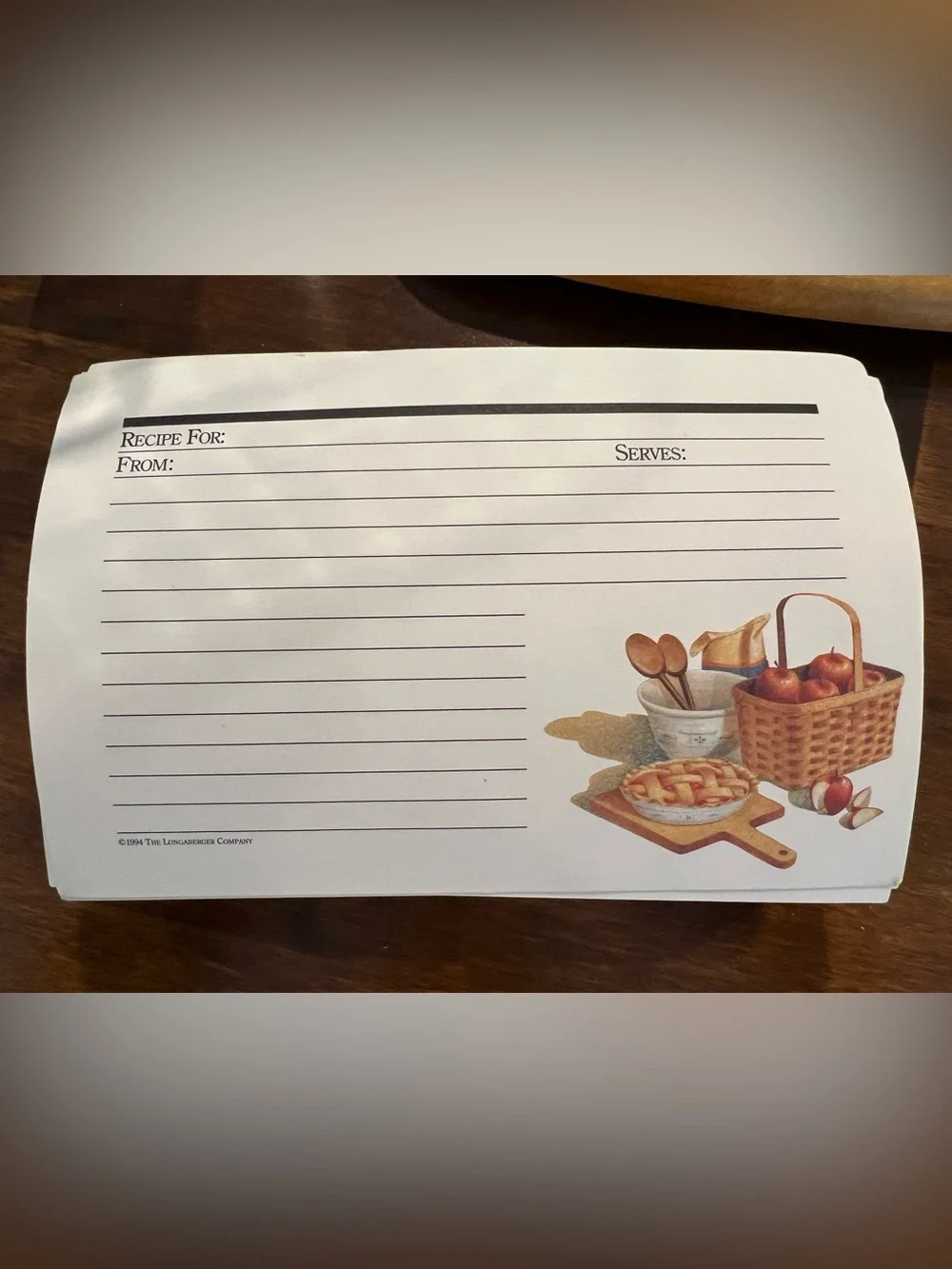Longaberger Shades of Autumn Recipe Basket, 1994